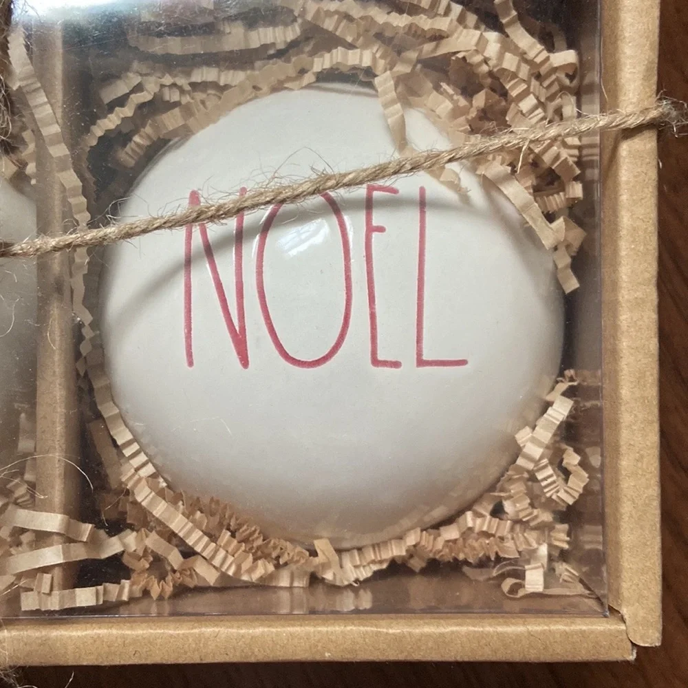 Rae Dunn Peace Noel Ornaments